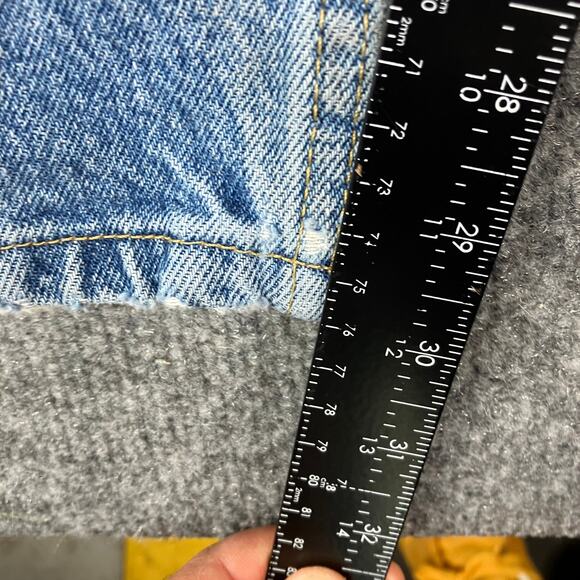 Lee Jeans Mens Size34 Regular Fit Light Wash Distressed StraightLeg DenimVintage - Picture 3 of 9